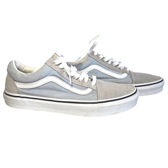 Vans Old Skool Off the Wall Shoes - Vans Old Skool Gray Taupe Suede & Canvas Low-Top Skate Sneakers Women 10 Men 8.5